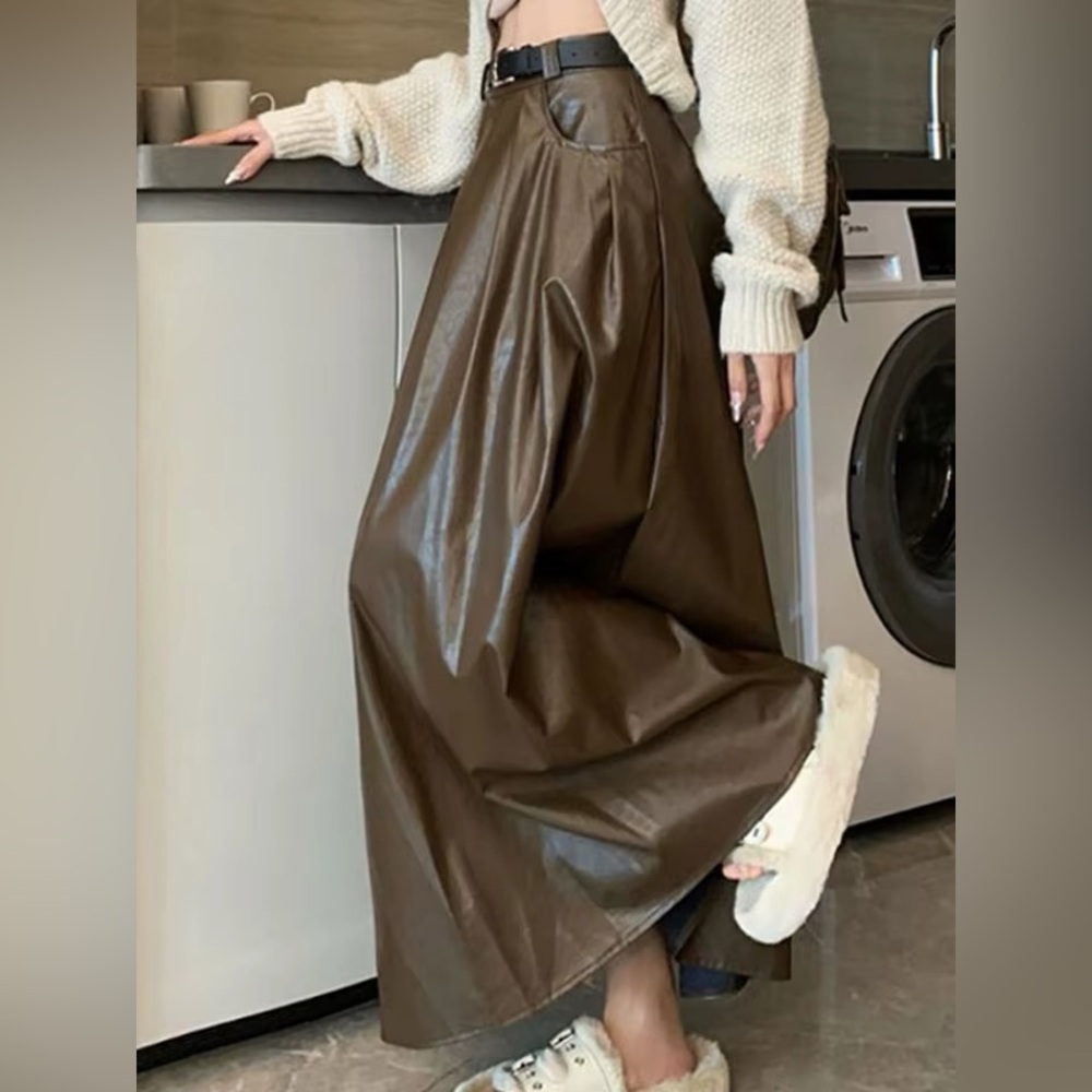 Naked Zebra Faux Leather Skirt